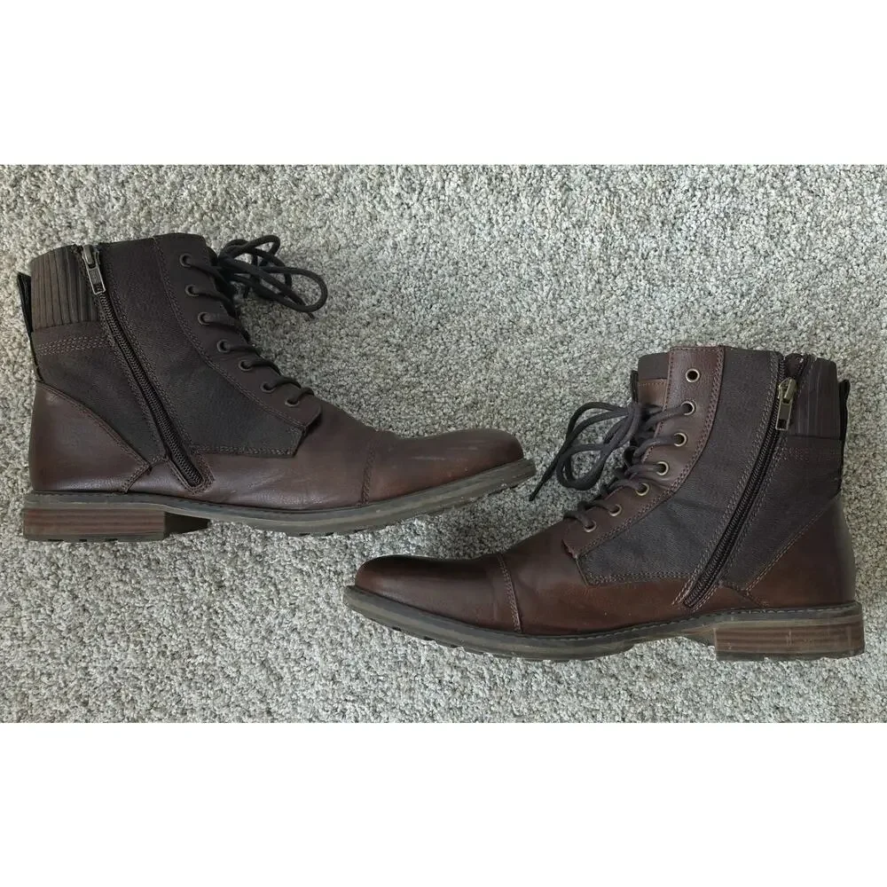 Sonoma Ortholite Eco Dress Boots Mens Brown Faux Leather Size 13 M